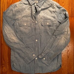 J. Crew Light Blue Chambray Casual Button Down Shirt